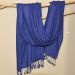 Cashmere muffler in dark blue